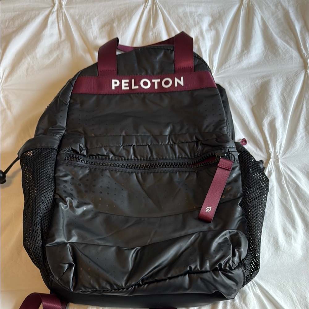 Peloton Black and Red Backpack